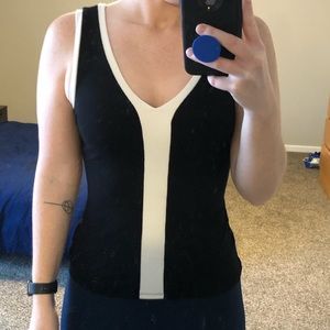 Black and white sweater tank top EXPRESS